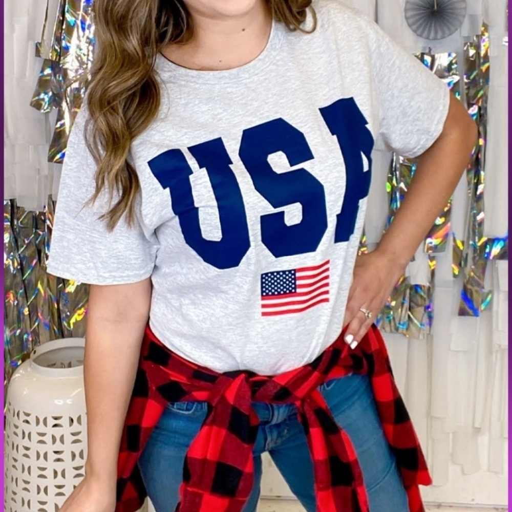 NEW July 4th USA Flag Tee
